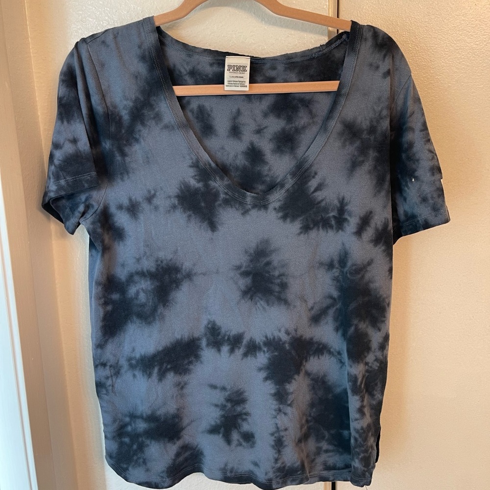 PINK womens tie dye top
